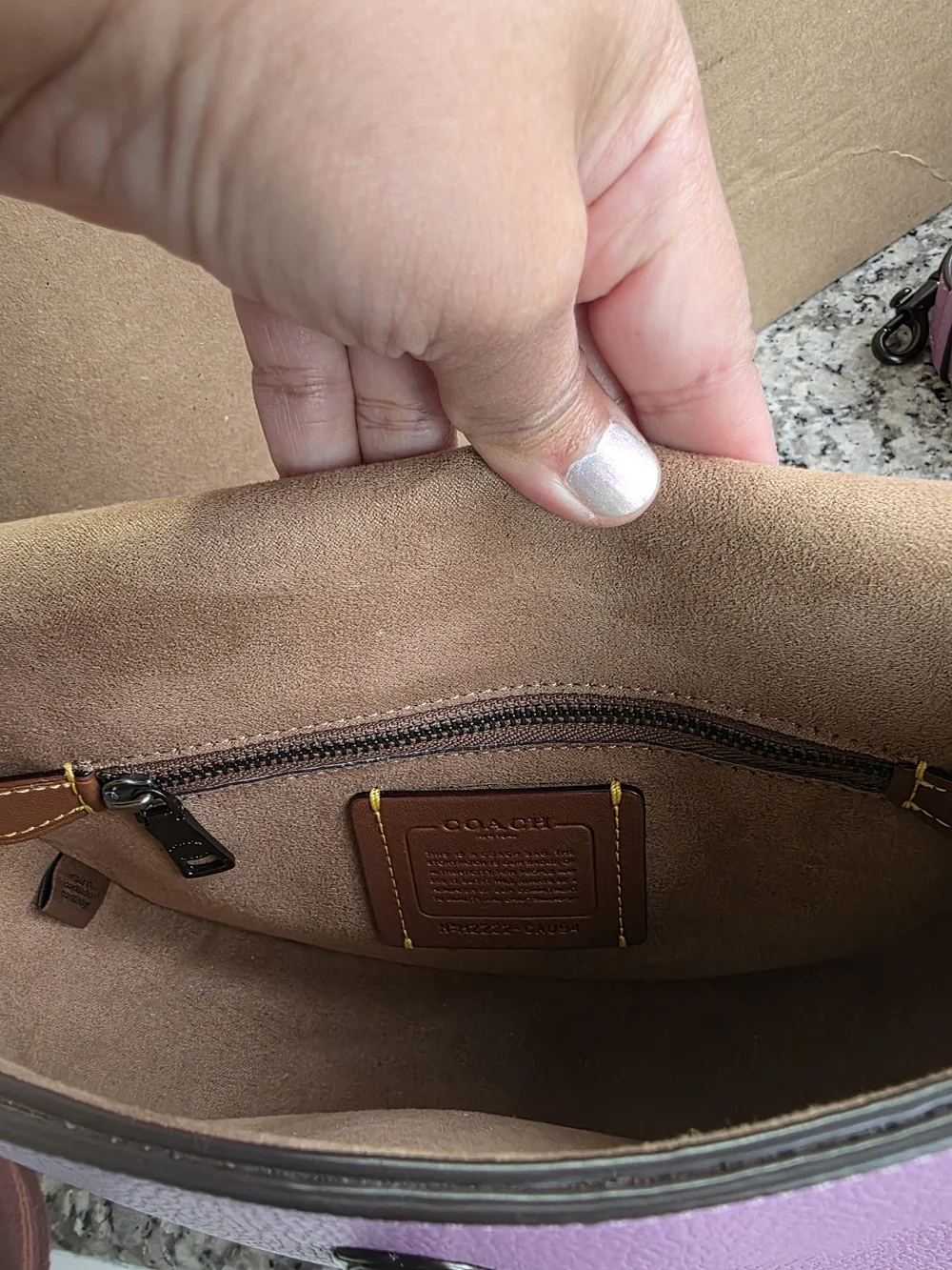 Coach Willow Saddle Bag Color: Violet Orchid